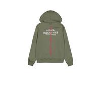 Alpha Industries Herren Hoodie Signature BP sage-green M