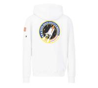 Herren Alpha Industries Space Shuttle Hoodie in Weiß 2XL