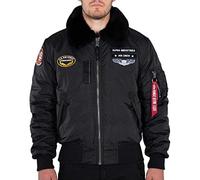ALPHA INDUSTRIES Herren Injector III Air Force Bomberjacke, Black/Black, XL