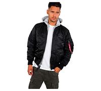 Alpha Industries Herren Jacke MA-1 D-Tec, Schwarz (Greyblack 03), Gr. L