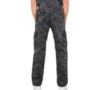 Alpha Industries Herren Jet Freizeithose, Black Camo, 34 W (6er Pack)