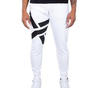 Alpha Industries Herren Jogginghose Side Logo white XXL