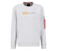 Alpha Industries Herren Sweater Alpha Label pastel grey M