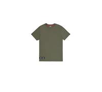 Alpha Industries Herren Label T Back Print T-Shirt, Dark Olive, Large