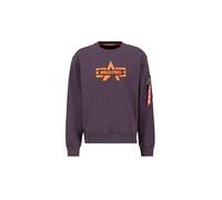 Alpha Industries Herren Logo Edge Crewneck, Plum, M