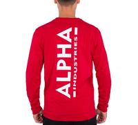 Alpha Industries Herren Longsleeve Back Print Heavy speed red XS