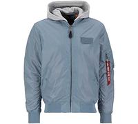 Alpha Industries Herren MA-1 TT Hood Bomberjacke, Greyblue, M