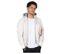 Alpha Industries Herren MA-1 TT Hood Bomberjacke, Jet Stream White, Small