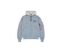 Alpha Industries MA-1 TT Hood Light Slim Bomberjacke Größe S Graublau
