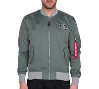 Alpha Industries Herren MA-1 TTC Bomberjacke, Vintage Green/Silver, XL