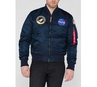 Bomberjacke ALPHA INDUSTRIES "MA-1 VF Vintage Fit NASA", Herren, Gr. 4 XL, blau (rep.blau), Obermaterial: 100% Nylon, Futter: 100% Nylon, Füllung: 100% Polyester, Jacken (85621150-4XL) rep.blau