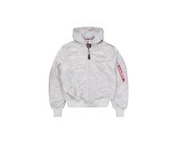 Alpha Industries Herren MA-1 Zip Hood Back Print Bomberjacke, Pastel Grey, L