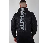 ALPHA INDUSTRIES Herren MA-1 ZH Back Print Bomberjacke, Black/Reflective, S
