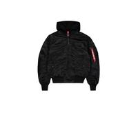 Alpha Industries - MA-1 Zip Hood Backprint Bomber Jacke - Black/White S