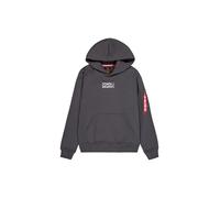 Hoodie ALPHA INDUSTRIES "Alpha Industries Men - Hoodies Metal Plate Hoody" Gr. S, grau (vintage grey) Herren Sweatshirts (15757004-S) vintage grey