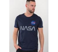 Alpha Industries Herren Nasa Reflexion T-Shirt in Dunkelblau S