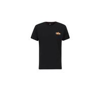 Alpha Industries - Puff Print Logo Back Print T-Shirt - Black S