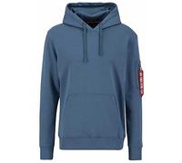 Hoodie ALPHA INDUSTRIES "ALPHA Men - Hoodies R Print Hoody" Gr. XL, blau (vintage marine) Herren Sweatshirts (25612305-XL)