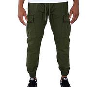 Jogginghose ALPHA INDUSTRIES "Ripstop Jogger", Herren, Gr. M, Normalgrößen, grün (schwarz olive), Obermaterial: 100% Baumwolle; Futter: 100% Baumwolle, Hosen Jogginghose (81992165-M) schwarz olive