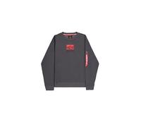 Alpha Industries Sweatshirt mit Reißverschlusstasche am Ärmel in Anthrazit, Größe S