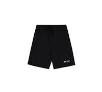 Shorts ALPHA INDUSTRIES "Label Jogger Short", Herren, Gr. L, Normalgrößen, schwarz, Obermaterial: 80% Baumwolle, 20% Polyester, Hosen Shorts (15305513-L) schwarz