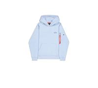 Alpha Industries Hoodie mit Label-Details in Hellblau, Größe XL