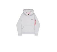 Alpha Industries Hoodie mit Label-Details in Hellgrau, Größe XL