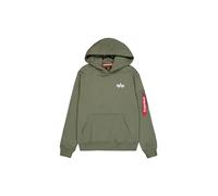 Alpha Industries Signature Backprint Hoodie Größe M Olivgrün