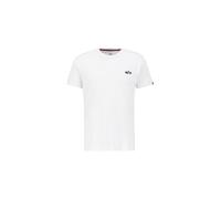 T-Shirt ALPHA INDUSTRIES "Alpha Industries Men - T-Shirts Signature Puff Print BP T" Gr. L, weiß (white) Herren Shirts (86715450-L) white