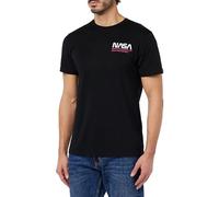 Alpha Industries Herren Skylab NASA T-Shirt, Black/Magenta, M