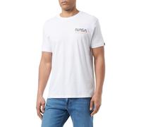Alpha Industries Herren Skylab NASA T-Shirt, White/Blue, L