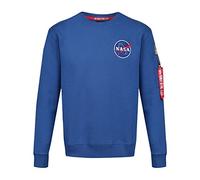 Alpha Industries Herren Space Shuttle Sweater, NASA Blue, L