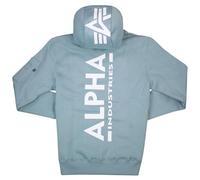Alpha Industries Herren Sudadera Con Capucha Back Print para Hombre Hooded Sweatshirt, Greyblue,