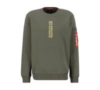 Alpha Industries - Reflective Print Sweater - Sweatshirt - Dark Olive M