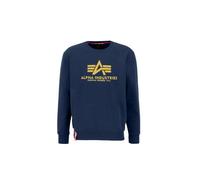 Alpha Industries Herren Sweater Basic Logo new navy/wheat M