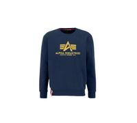 Alpha Industries Herren Sweater Basic Logo new navy/wheat S