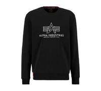 Alpha Industries Herren Sweater Embroidery black/white L