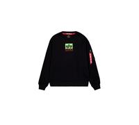 Alpha Industries Herren Sweater Satin Logo black XL