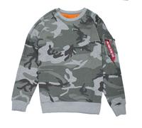 Alpha Industries Herren Sweater X-Fit Camo grey camo S