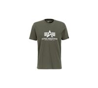 Alpha Industries Herren T-Shirt Basic Logo dark olive XXL