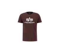 Alpha Industries Herren T-Shirt Basic Logo deep maroon XXL