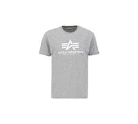 Alpha Industries Basic Big Logo T-Shirt Größe 2XL Grau/Weiß