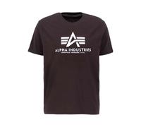 Alpha Industries Herren T-Shirt Basic Logo hunter brown XS