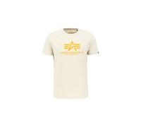 Alpha Industries Herren T-Shirt Basic Logo vintage white L