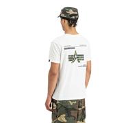 Alpha Industries Herren T-Shirt Camo Label Backprint white 3XL