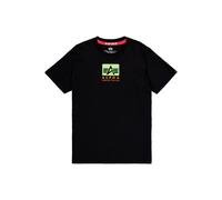 Alpha Industries Herren Satin Logo T, Black, S