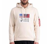 ALPHA INDUSTRIES Herren USN Blood Chit Hoody Kapuzensweat Kapuzenpullover, Jet Stream White, M