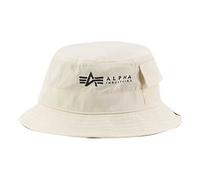 Alpha Industries Herren Utility Bucket Hat Nylon Unisex Fischerhut Hut, Jet Stream White, One Size