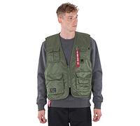 Alpha Industries Herren Utility Vest Weste, Sage-Green, S/M