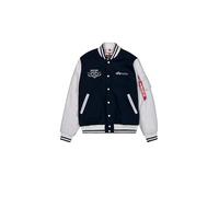 Bomberjacke ALPHA INDUSTRIES "Alpha Industries Men - Bomber Jackets Varsity Air Force Jacket" Gr. 3XL, blau (ultra navy) Herren Jacken (11086802-XXXL) ultra navy